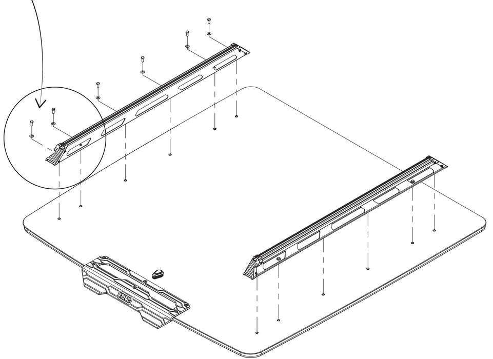 Premium Rails for Hardlid ARB Modele Basique - Optional 10058182 ARB