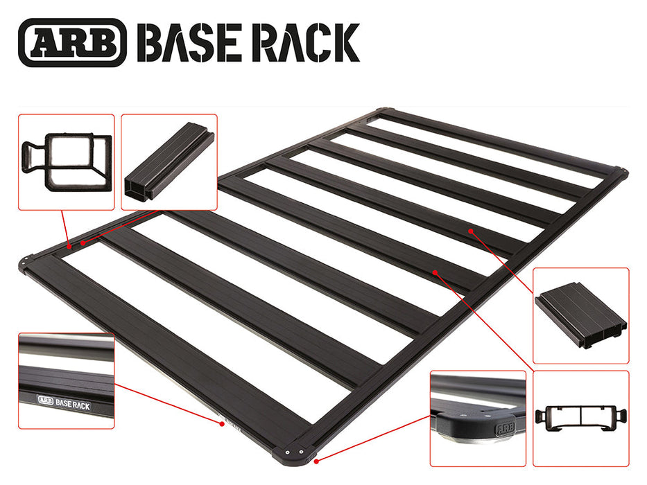 Kit Roof Rack roof Jeep Wrangler JL Unlimited - ARB Baserack - 1545 x 1285 mm 1770020 + 17950010 + 17950020 ARB