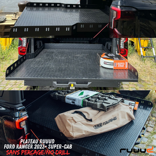 Sliding platform RUUUD Ford Ranger 2023+ SUPER-CAB | No Drilling Installation - Xperts 4x4