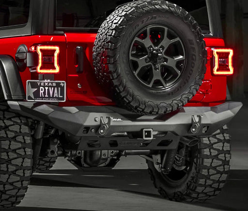 Rear Bumper RIVAL without LED lights - Jeep Wrangler JL 2018-Present 2D.2723.2-NL RIVAL