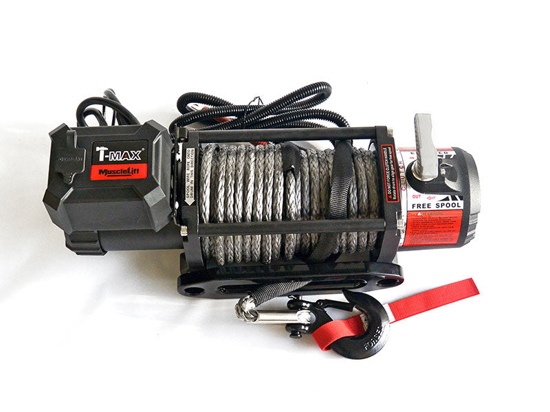 Winch T-MAX Muscle Fit MW9500 | 4305 Kg | 12V | Cable Synthetic/Plasma 312.MW9500-P T-MAX