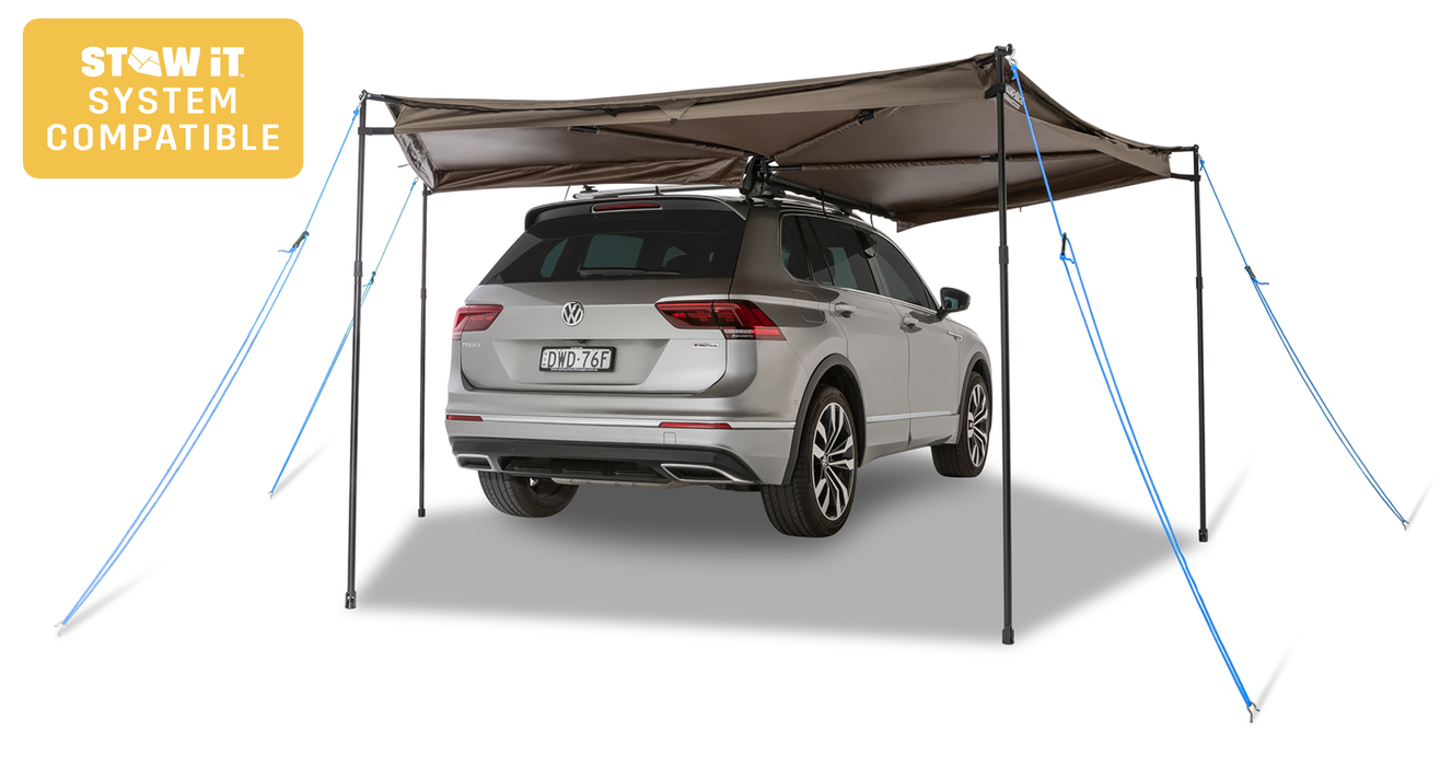 Circular Awning 270° RHINORACK Batwing Compact 2m (straight version) - with STOW IT 33117 fasteners Rhino Rack