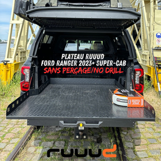 Sliding platform RUUUD Ford Ranger 2023+ SUPER-CAB | No Drilling Installation - Xperts 4x4