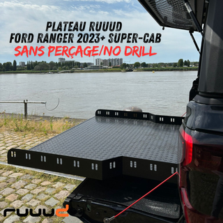 Sliding platform RUUUD Ford Ranger 2023+ SUPER-CAB | No Drilling Installation - Xperts 4x4