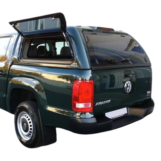 Hardtop Aeroklas VW Amarok 2010 to 2022 with Hinged Windows Aeroklas Deep Black (2T2T) AK-PUP-2T2T-RKE Xperts4x4