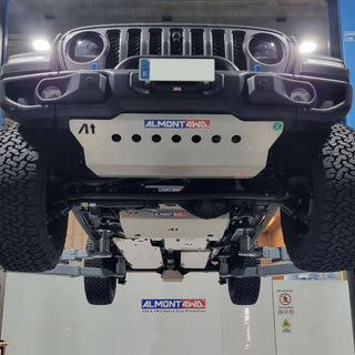 Jeep Wrangler JL 4xE | Almont4wd Skid Plate Front ALMONT4WD Duralumin  AW5083H111 / 8 mm PDJJLEA8 Xperts4x4