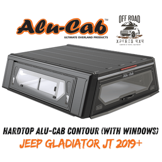 Hardtop Jeep Gladiator JT 2019+ | Alu-Cab Contour | Aluminium Black Alu-Cab With Glazed Side Windows AC-C2-D-JG19-W Xperts4x4