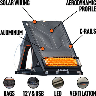 Rooftop Tent Expedition Gen 3-R Black | ALU-CAB Alu-Cab AC-RT-3R-B Xperts4x4