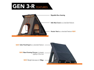 Rooftop Tent Expedition Gen 3-R Black | ALU-CAB Alu-Cab AC-RT-3R-B Xperts4x4