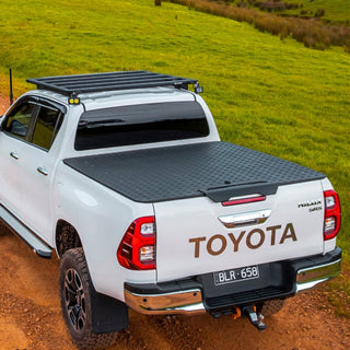 Hardlid ARB | Aluminium Tipper Cover | Toyota Hilux 2016+ Double Cab ARB Basic (Without Integrated Rails Kit - Without Central Locking System or Interior LED) HLID01B Xperts4x4