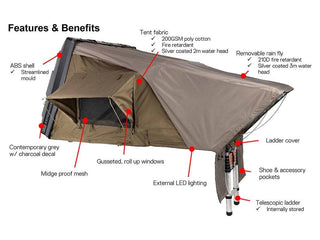 Rooftop Tent Esperance ARB - Rigid ABS hull with ARB telescopic ladder 802200 Xperts4x4