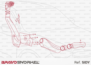 Snorkel Bravo 4x4 - Isuzu D-Max 2012+ Bravo Snorkel SIDY Xperts4x4