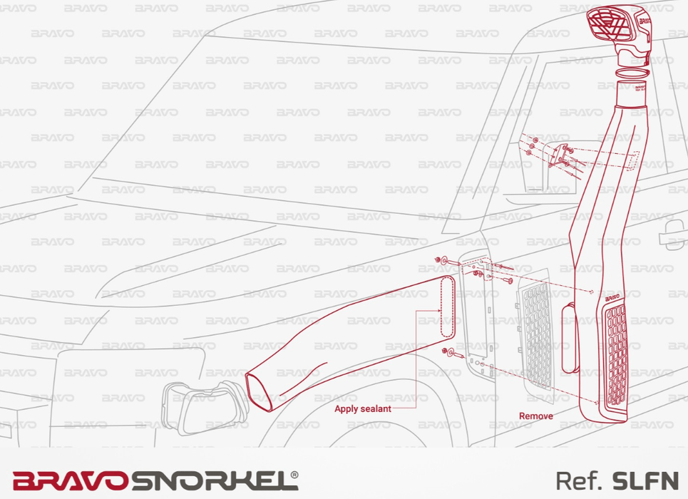 Snorkel Bravo 4x4 - Land Rover Defender 2019+ - Bravo Snorkel - Xperts 4x4