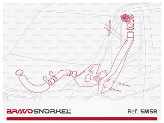 Snorkel Bravo 4x4 - Mercedes Sprinter 2006-2018 Bravo Snorkel SMSR Xperts4x4