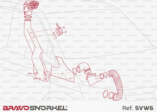 Snorkel Bravo 4x4 - Volkswagen Transporter T5/T6 Bravo Snorkel SVT6 Xperts4x4