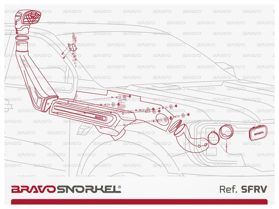 Snorkel Ford Ranger Raptor 2023 to Present - BRAVO SNORKEL - Bravo Snorkel - Xperts 4x4