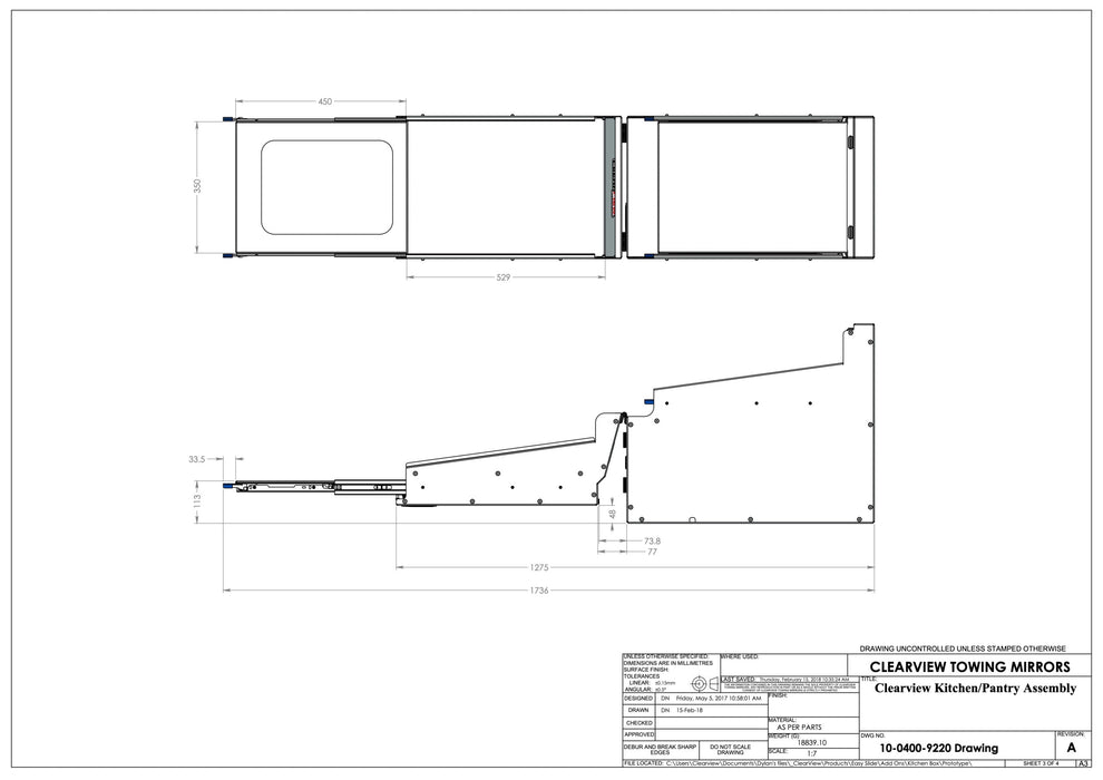 Modular Folding Kitchen Unit ClearView | 4x4 & Pickup CV-KIT-01 ClearView