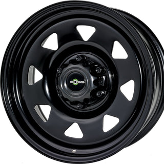 Steel wheel Land Rover Defender 90/110/130 | GOSS GOSS 7 X 16 ENTRAXE 5 X 165.1 DEPORT 11 (TRIANGULAR BLACK) RA326BK Xperts4x4