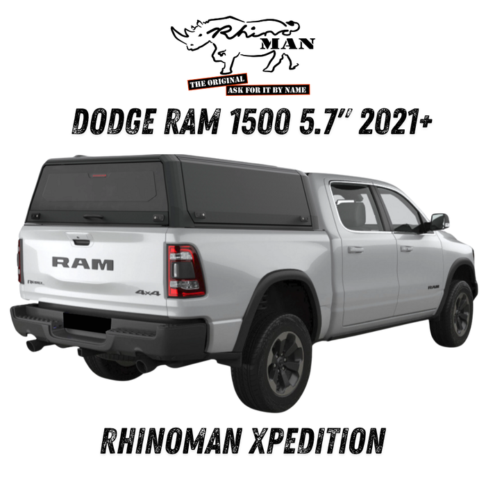 Hardtop Aluminum Dodge Ram 1500 RHINOMAN XPEDITION 2021 a Present RAMGEN4/5-5.7ftXP Rhinoman