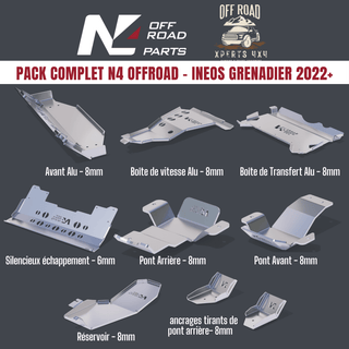 Complete Protection Ineos Grenadier 2022+ N4 Offroad - Aluminium Armour Pack N4 OFFROAD BLAV103A+ BLBT95A+ BLBT99A+ BLDV66B+ BLDV67A+ BLDV68A+ BLRE69B+ SUKT47 Xperts4x4