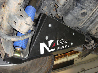 Skid Plate N4 rear shock absorbers - PEHD 8mm - Toyota Land Cruiser 80 and 100/105 N4 OFFROAD N4-BLDV92P Xperts4x4