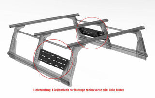 Option Side mounts for Multi-Rack Extensible Extra Cab Rhino Rack  Front Right + Rear Left 55-01-0080 Xperts4x4