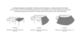 Trapezoidal wall - Batwing Compact Awning RHINORACK Rhino Rack 33109 Xperts4x4