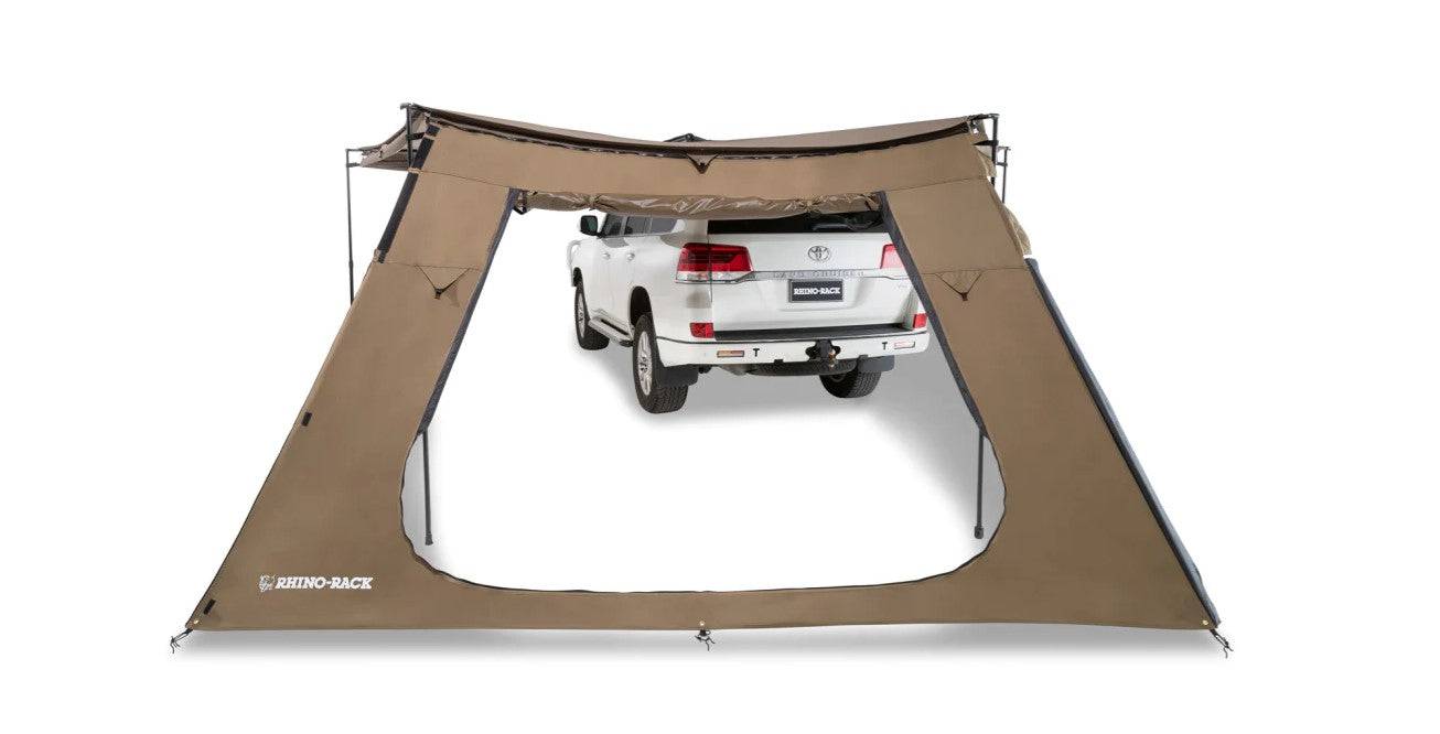 Trapezoidal wall with door - Batwing Compact Awning RHINORACK - Rhino Rack - Xperts 4x4