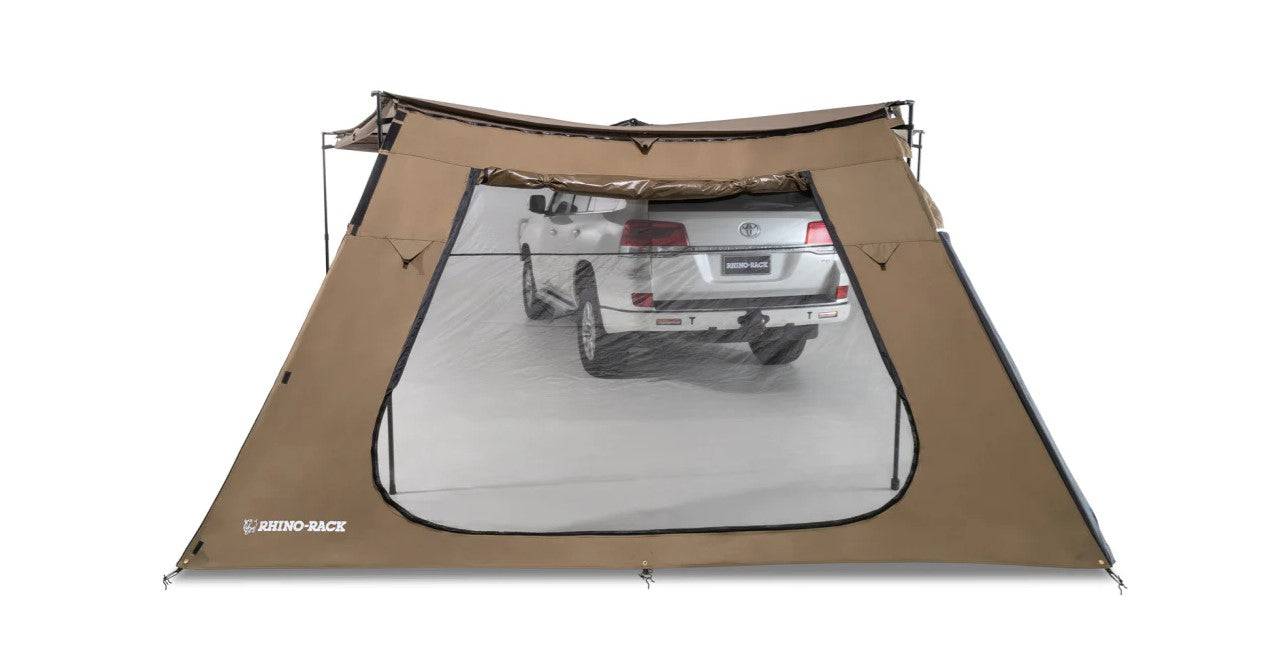 Trapezoidal wall with door - Batwing/Sunseeker RHINORACK awning - Rhino Rack - Xperts 4x4