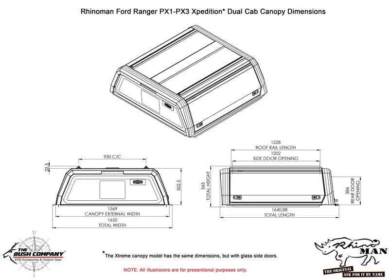 Hardtop Ford Ranger Double Cab 2012-2022 | RHINOMAN XPEDITION - Rhinoman - Xperts 4x4