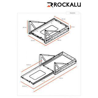 Sliding/Tilting Tray ROCKALU for Refrigerator (850x530mm) ROCK850 Rockalu