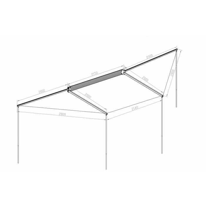 Awning 180° + Walls - ROCKALU 360 | Self-supporting - Rockalu - Xperts 4x4