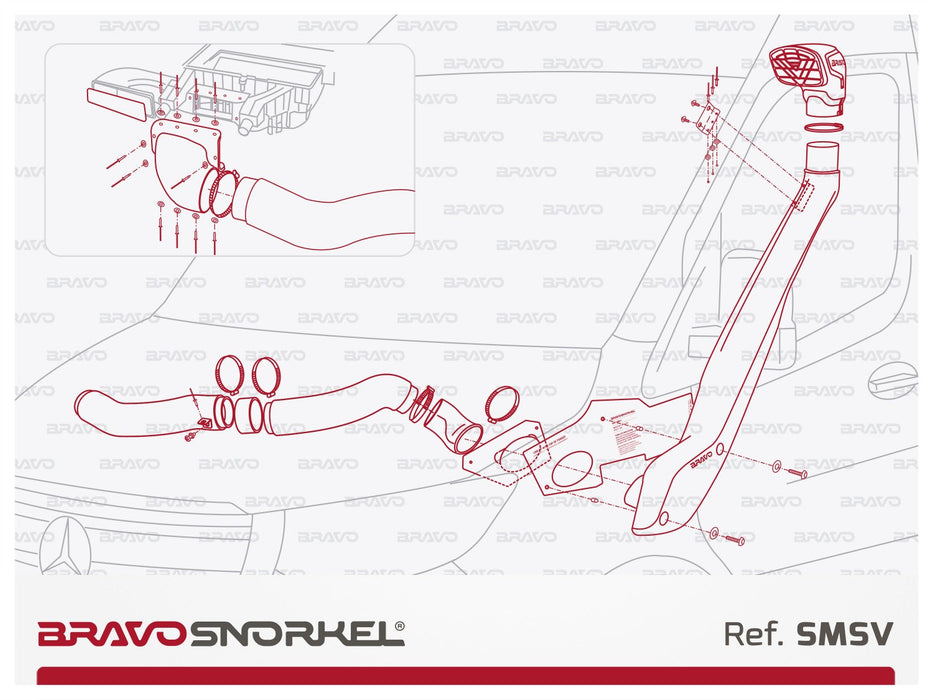 Snorkel Bravo 4x4 - Mercedes Sprinter 2018+ Bravo Snorkel