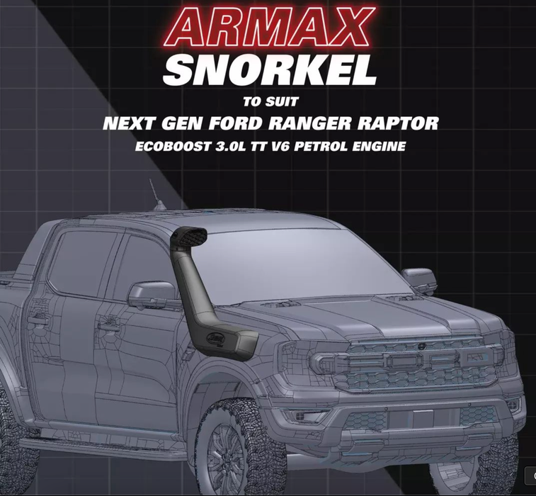 Snorkel Ford RAPTOR 2023+ | 3.0L V6 Petrol | Safari 4x4 Armax SS988HP Safari 4x4