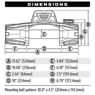 Winch WARN VR-EVO 12 S | 5.4 Tonnes | 12V | Synthetic - Warn - Xperts 4x4