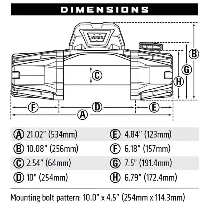 Winch WARN VR-EVO 8 | 3.6 Tonnes | 12V | steel - Warn - Xperts 4x4