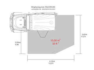 Awning 270° Falcon James Baroud - 250cm - Freestanding on Xperts4x4 4x4 Off-Road Accessories