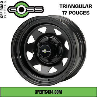 GOSS TRIANGULAR Steel Wheel - 17 inch - Black on Xperts4x4 4x4 Off-Road Accessories