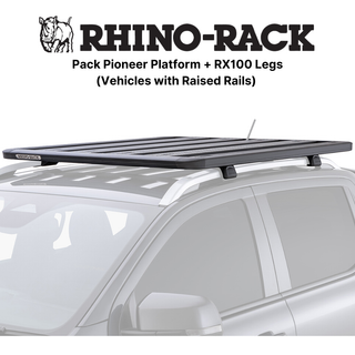 Roof Rack Kit 1500x1240mm on Longitudinal Bars | RHINO-RACK on Xperts4x4 4x4 Off-Road Accessories