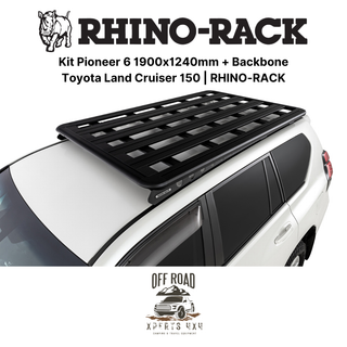 Kit Roof Rack 1900x1240mm with Backbone | Toyota Land Cruiser 150 | RHINO-RACK on Xperts4x4 4x4 Off-Road Accessories