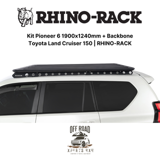 Kit Roof Rack 1900x1240mm with Backbone | Toyota Land Cruiser 150 | RHINO-RACK on Xperts4x4 4x4 Off-Road Accessories