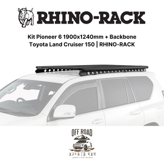 Kit Roof Rack 1900x1240mm with Backbone | Toyota Land Cruiser 150 | RHINO-RACK on Xperts4x4 4x4 Off-Road Accessories