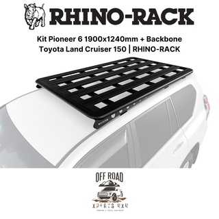 Kit Roof Rack 1900x1240mm with Backbone | Toyota Land Cruiser 150 | RHINO-RACK on Xperts4x4 4x4 Off-Road Accessories