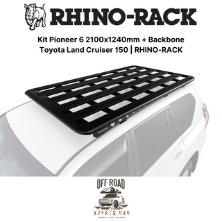 Roof Rack Kit 2100x1240mm with Backbone | Toyota Land Cruiser 150 | RHINO-RACK on Xperts4x4 4x4 Off-Road Accessories