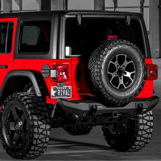 Rear Bumper STUBBY Aluminium Rival4x4 | Jeep Wrangler JL on Xperts4x4 4x4 Off-Road Accessories