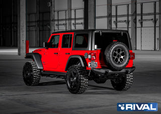 Rear Bumper STUBBY Aluminium Rival4x4 | Jeep Wrangler JL on Xperts4x4 4x4 Off-Road Accessories