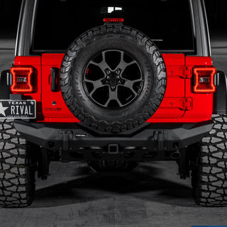 Rear Bumper STUBBY Aluminium Rival4x4 | Jeep Wrangler JL on Xperts4x4 4x4 Off-Road Accessories