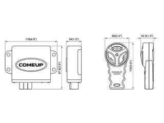 Wireless Remote Control COMEUP RF-24DP - 6 Pin on Xperts4x4 4x4 Off-Road Accessories