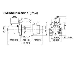 Winch COMEUP DV-6s 2,7T 12V | Ultra-Resistant Synthetic Cable on Xperts4x4 4x4 Off-Road Accessories