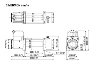 Winch COMEUP GIO 100s 12V - 4,5 Tons - Synthetic Cable on Xperts4x4 4x4 Off-Road Accessories